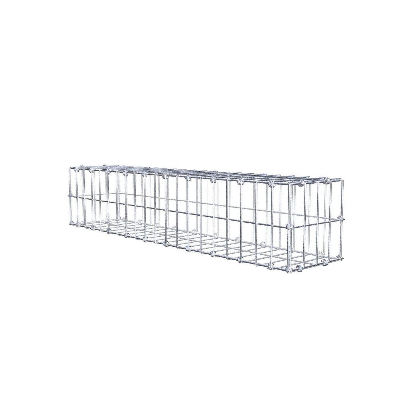 Gabion 100 cm x 20 cm x 20 cm (L x H x P), mailles 5 x 10 cm, anneau en spirale