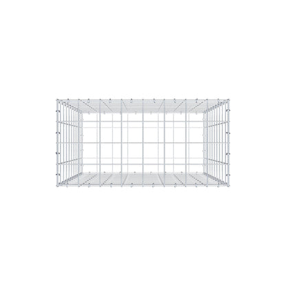 Gabione 100 cm x 80 cm x 40 cm (L x H x T), Maschenweite 10 cm x 10 cm, C-Ring