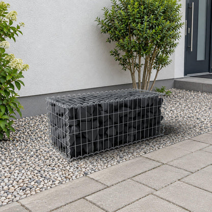 Gabion 100 cm x 40 cm x 40 cm (L x H x P), mailles 5 cm x 10 cm, spirale