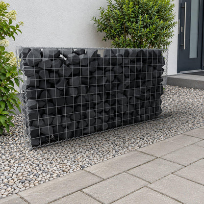 Gabion 200 cm x 100 cm x 20 cm (L x H x D), maskstorlek 10 cm x 10 cm, spiral