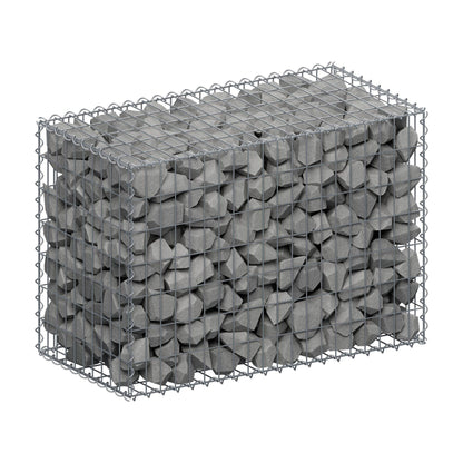 Gabione 100 cm x 70 cm x 50 cm (L x H x T), Maschenweite 5 cm x 10 cm, Spirale
