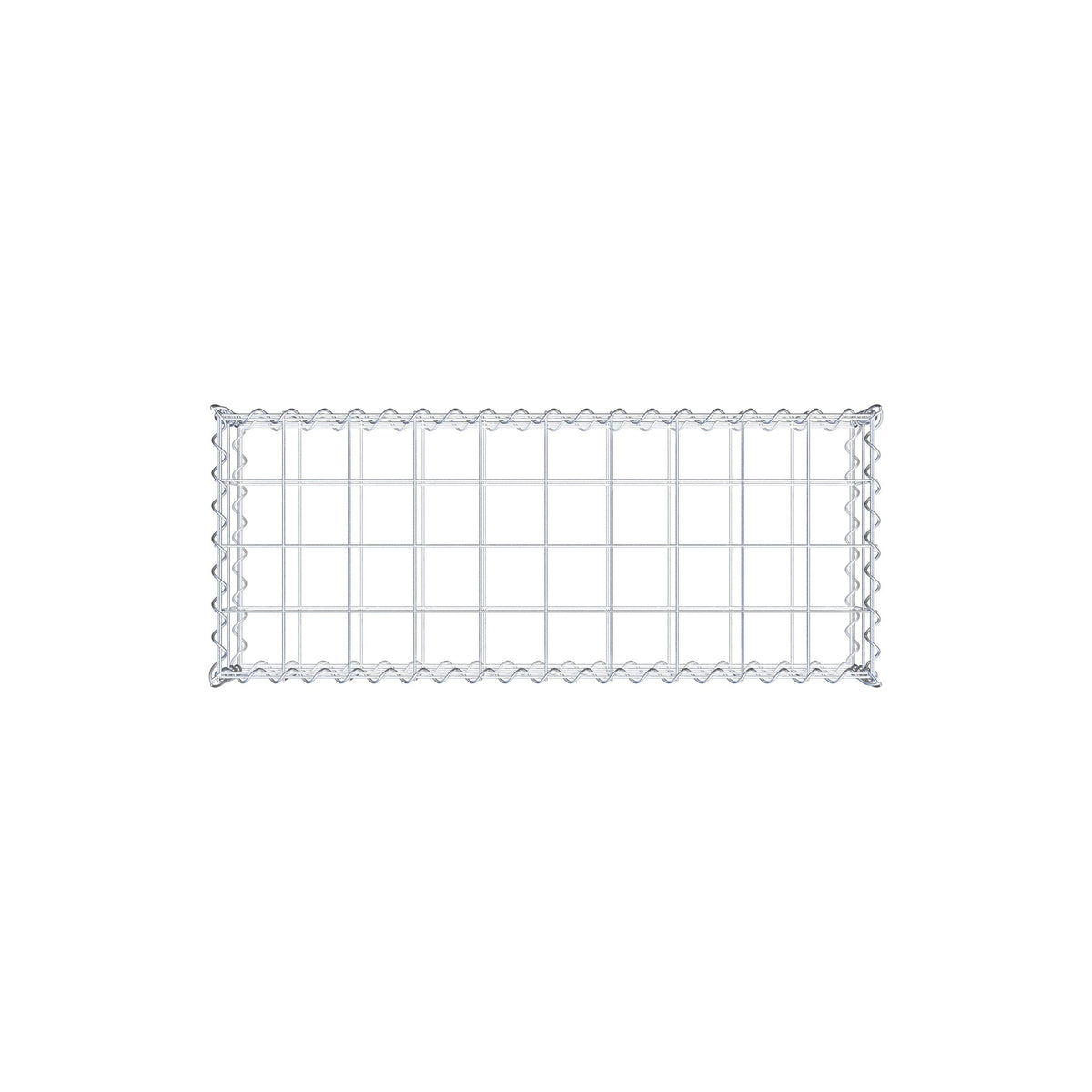 Gabbione 100 cm x 20 cm x 40 cm (L x H x P), maglia 10 cm x 10 cm, spirale