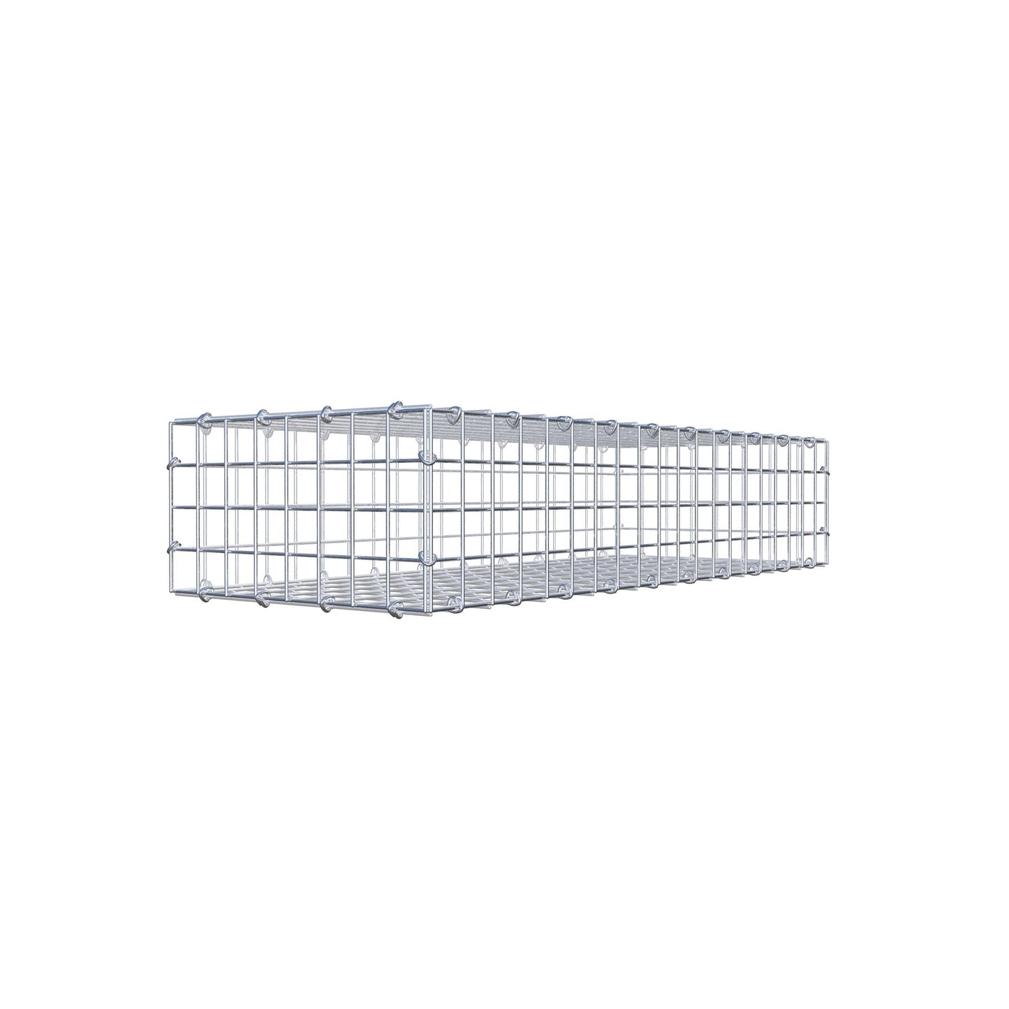 Gabion 100 cm x 20 cm x 40 cm (L x H x P), mailles 5 cm x 5 cm, anneau en C