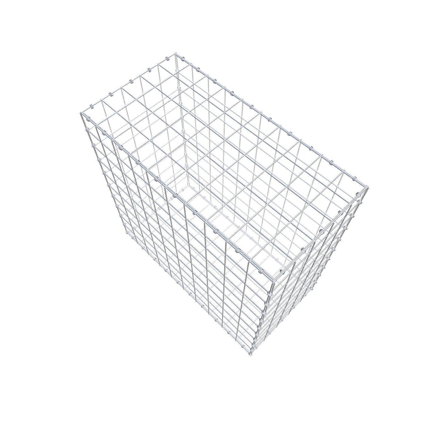 Gabione 100 cm x 100 cm x 50 cm (L x H x T), Maschenweite 10 x 10 cm, Spiralring