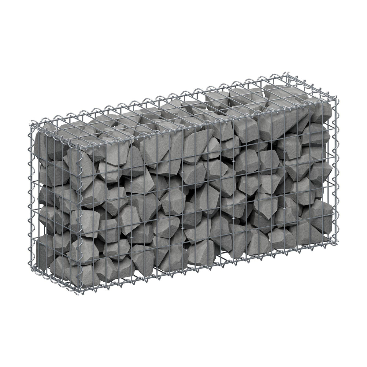 Gabion 100 cm x 50 cm x 30 cm (L x H x P), mailles 5 cm x 10 cm, spirale