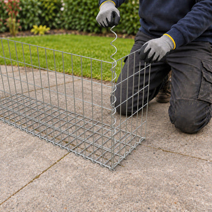 Gabion 100 cm x 50 cm x 30 cm (L x H x P), mailles 5 cm x 10 cm, spirale