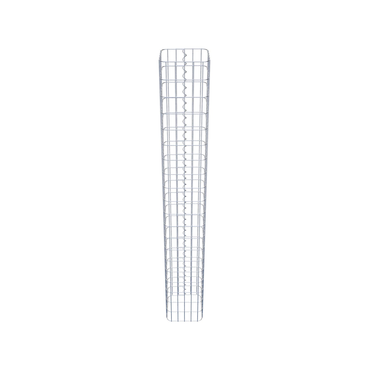 Colonne de gabion carrée galvanisée à chaud, 27 cm x 27 cm, 200 cm de hauteur, MW 5 cm x 10 cm