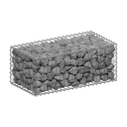 Gabion 100 cm x 40 cm x 50 cm (L x H x D), maskstorlek 5 cm x 10 cm, spiral
