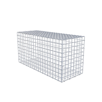 Gabião 100 cm x 50 cm x 40 cm (C x A x P), malhagem 5 cm x 5 cm, anel C