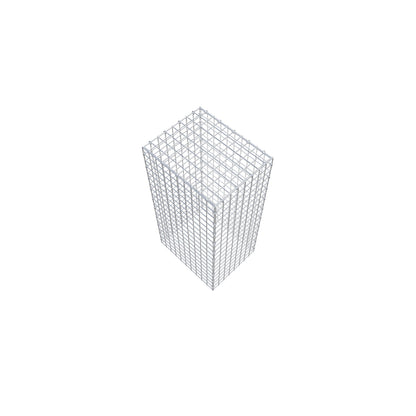 Monteret gabion type 3 100 cm x 50 cm x 40 cm (L x H x D), maskestørrelse 5 cm x 5 cm, C-ring