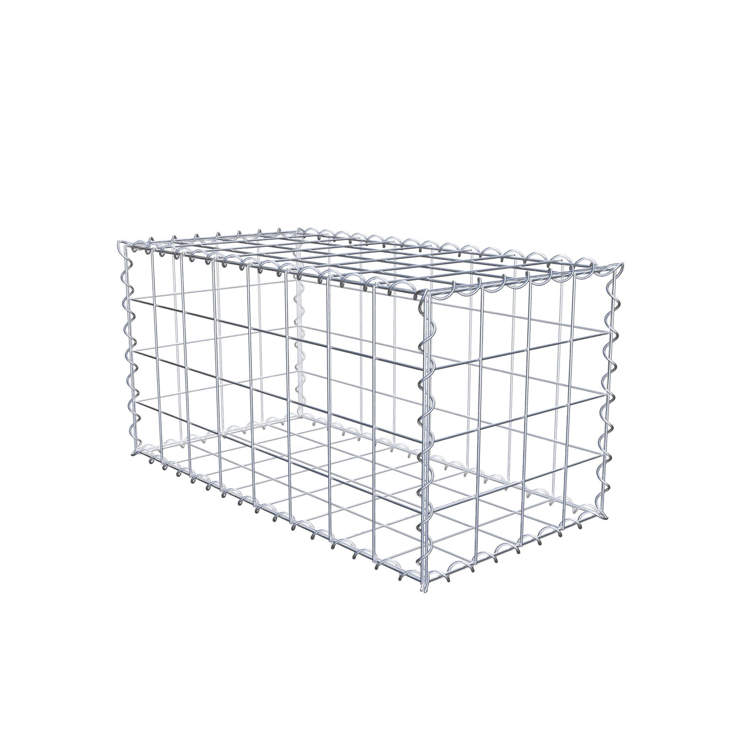 Gabione 80 cm x 40 cm x 40 cm (L x H x T), Maschenweite 10 cm x 10 cm, Spirale