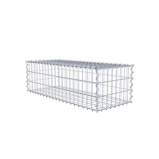 Gabião 100 cm x 30 cm x 40 cm (C x A x P), malhagem 5 cm x 10 cm, espiral