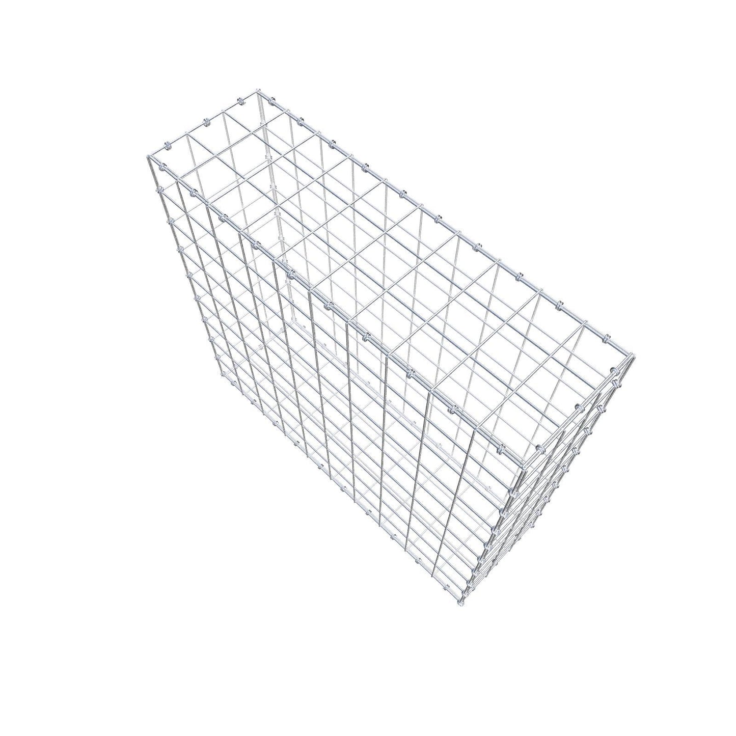 Gabião 100 cm x 90 cm x 30 cm (C x A x P), malhagem 10 x 10 cm, anel espiral