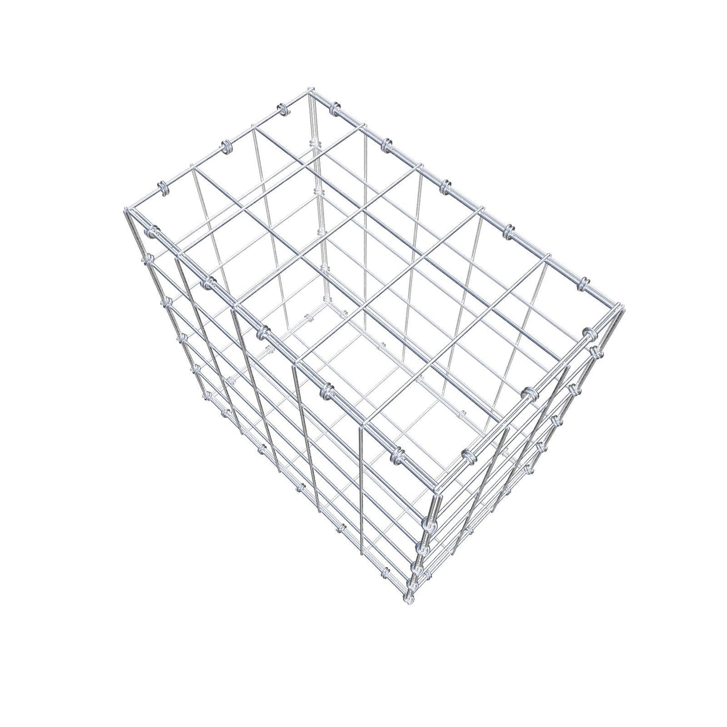 Gabion 50 cm x 50 cm x 30 cm (L x H x P), mailles 10 x 10 cm, anneau en spirale