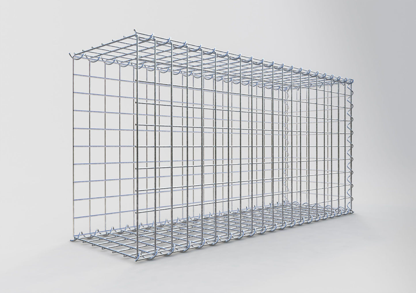 Gabion rapporté type 2 100 cm x 50 cm x 30 cm (L x H x P), mailles 5 cm x 5 cm, spirale