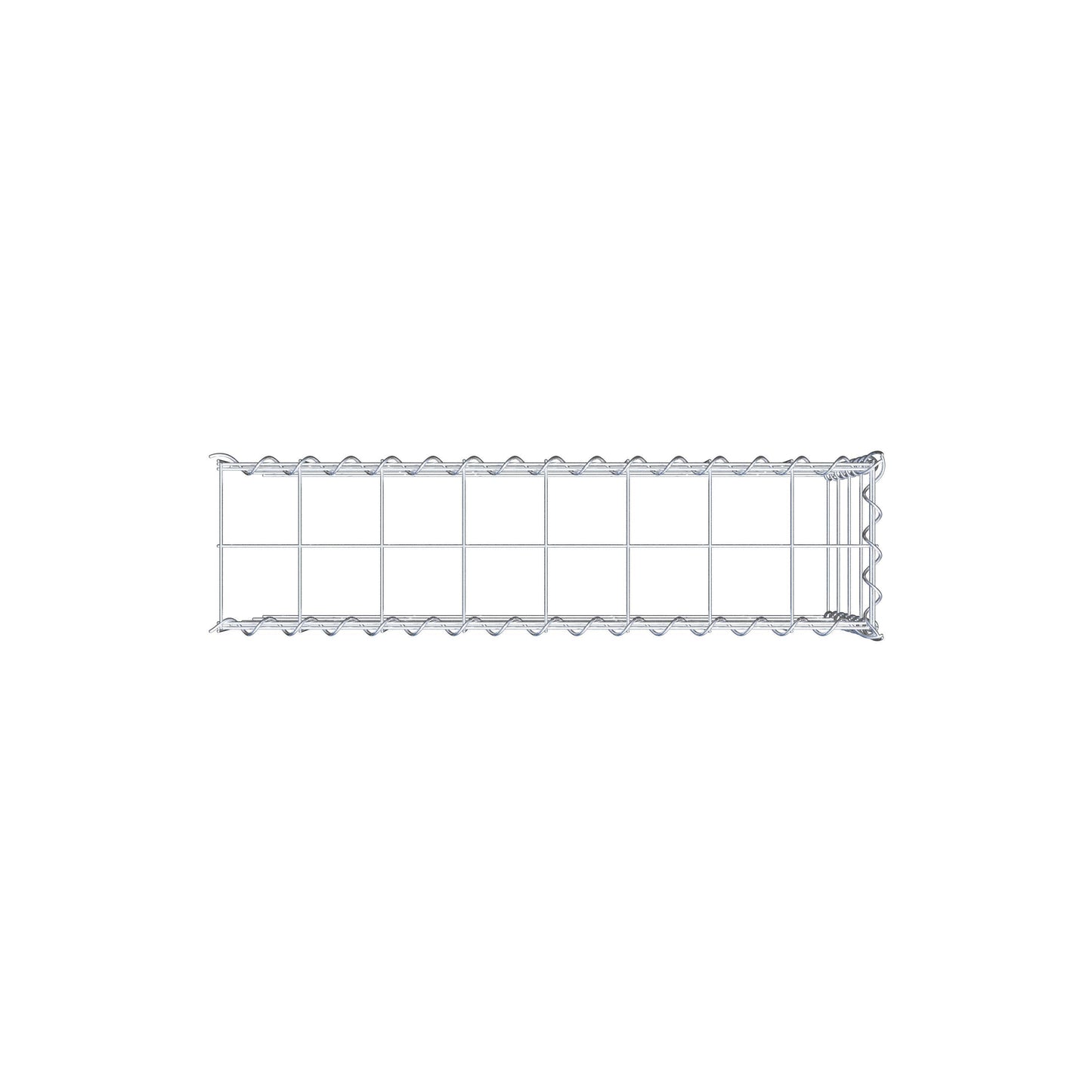 Gabion rapporté type 4 80 cm x 40 cm x 20 cm (L x H x P), mailles 10 cm x 10 cm, spirale