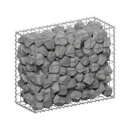Gabione 100 cm x 80 cm x 40 cm (L x H x T), Maschenweite 10 cm x 10 cm, Spirale