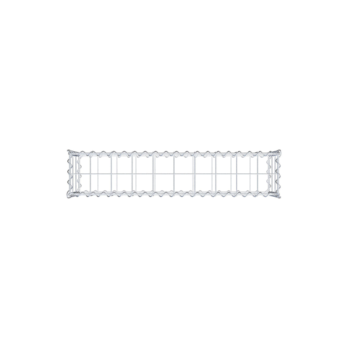 Gabion 100 cm x 30 cm x 20 cm (L x H x D), mesh size 10 cm x 10 cm, spiral