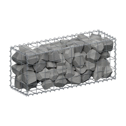 Gabion 100 cm x 40 cm x 30 cm (L x H x D), maskestørrelse 10 cm x 10 cm, spiral