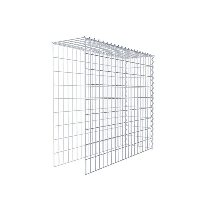 Gabion rapporté type 4 100 cm x 90 cm x 30 cm (L x H x P), mailles 5 cm x 10 cm, spirale