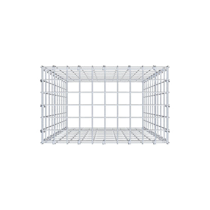 Typ 3 påbyggnadsgabion 100 cm x 50 cm x 30 cm (L x H x D), maskstorlek 5 cm x 10 cm, C-ring