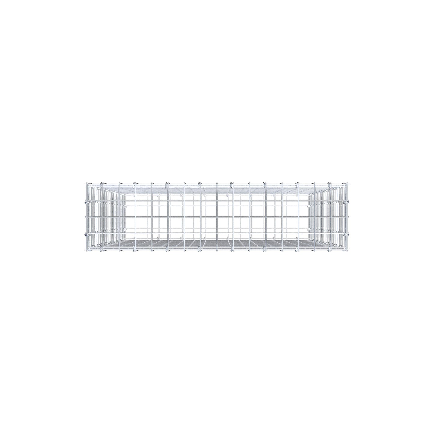 Gabione 100 cm x 80 cm x 20 cm (L x H x T), Maschenweite 5 cm x 5 cm, C-Ring