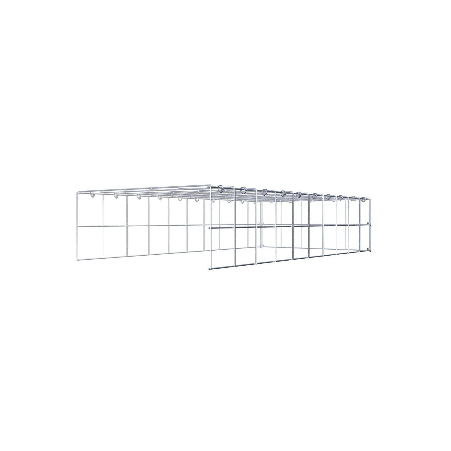 Fourche rapportée type 4 100 cm x 20 cm x 50 cm (L x H x P), mailles 10 cm x 10 cm, anneau C
