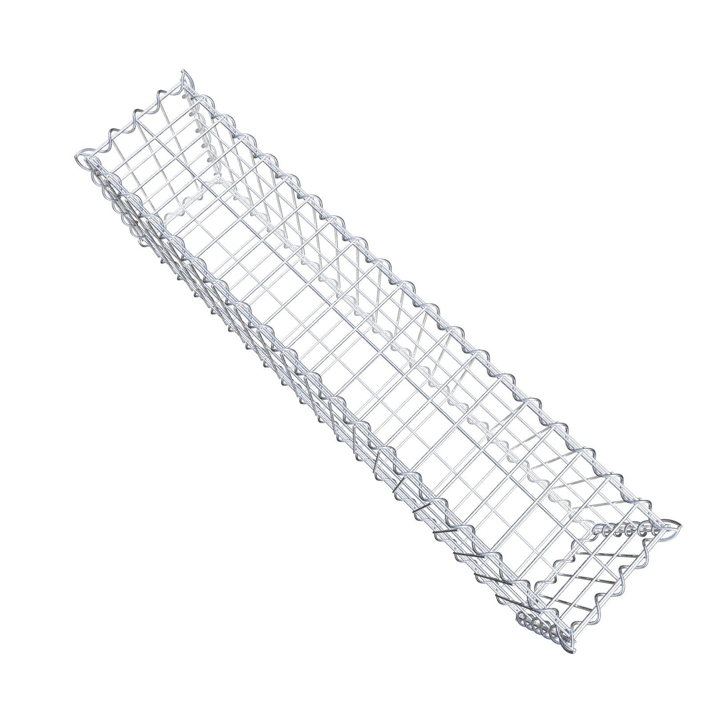 Sats med 2 gabioner 100 cm x 30 cm x 20 cm (L x H x D), maskstorlek 5 x 10 cm, spiral