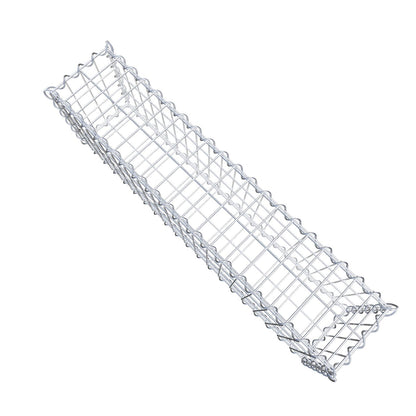 Sats med 2 gabioner 100 cm x 30 cm x 20 cm (L x H x D), maskstorlek 5 x 10 cm, spiral