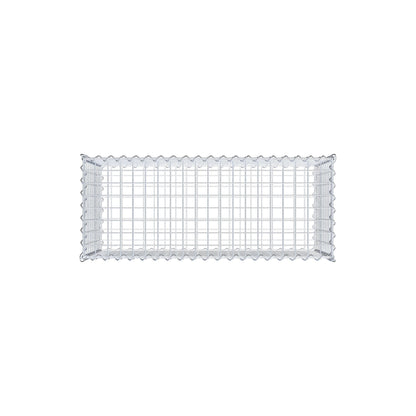 Gavión 100 cm x 50 cm x 40 cm (largo x alto x fondo), malla 5 cm x 5 cm, en espiral