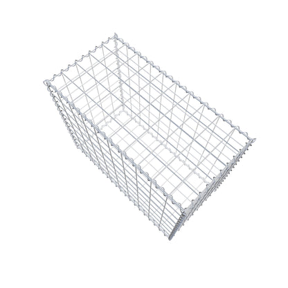 Gabion 100 cm x 80 cm x 50 cm (L x H x D), maskestørrelse 10 cm x 10 cm, spiral