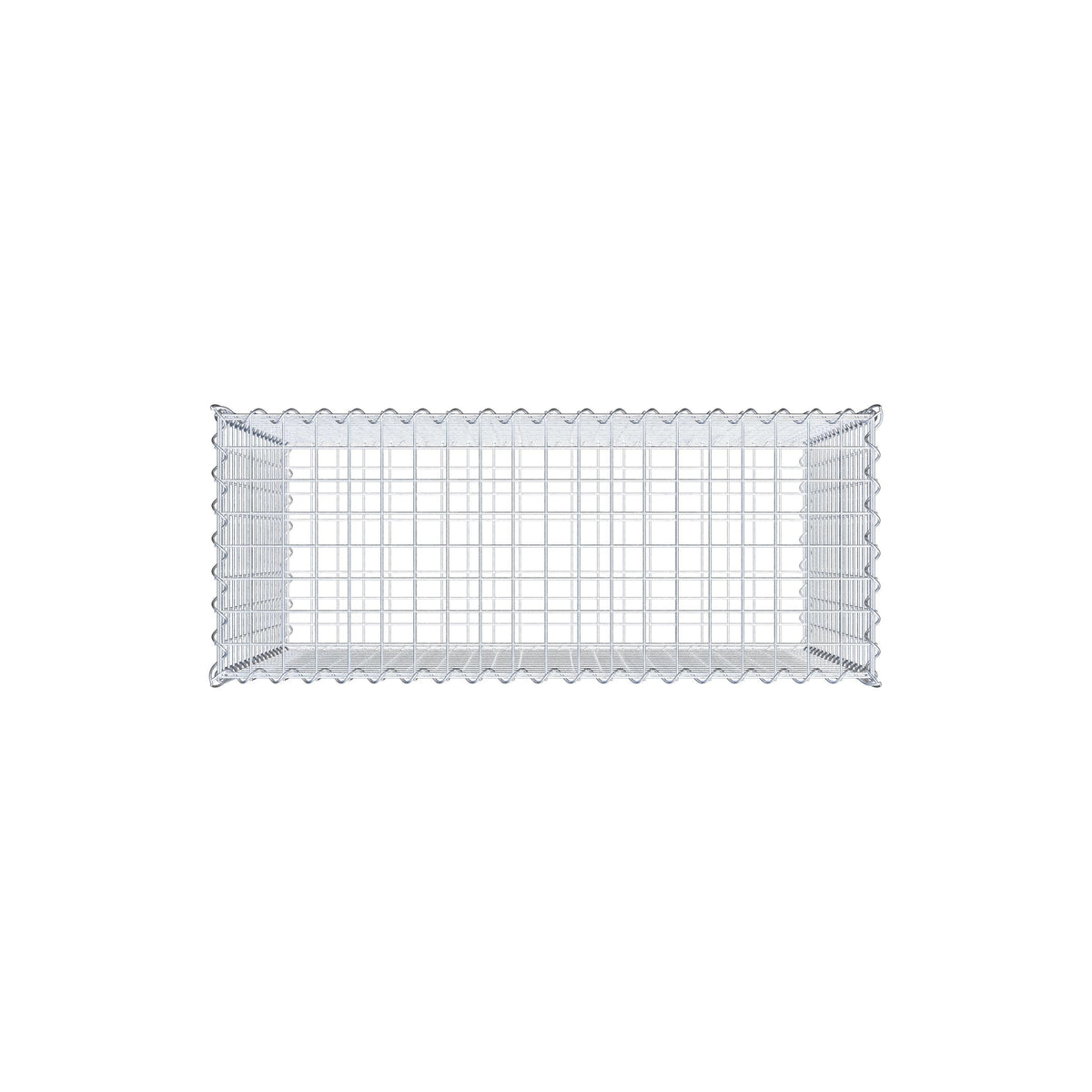 Gavión 100 cm x 80 cm x 40 cm (L x A x P), luz de malla 5 cm x 5 cm, en espiral