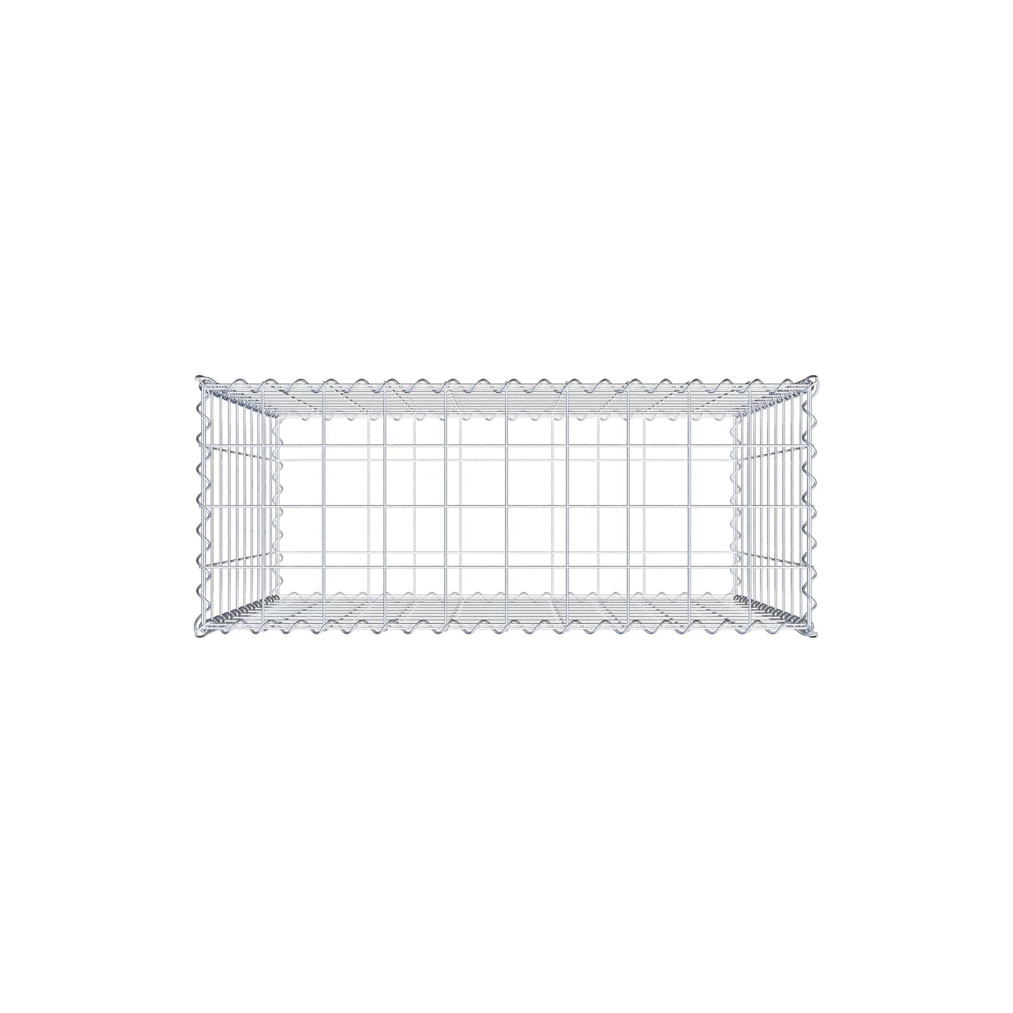 Gabione 100 cm x 100 cm x 40 cm (L x H x T), Maschenweite 10 cm x 10 cm, Spirale