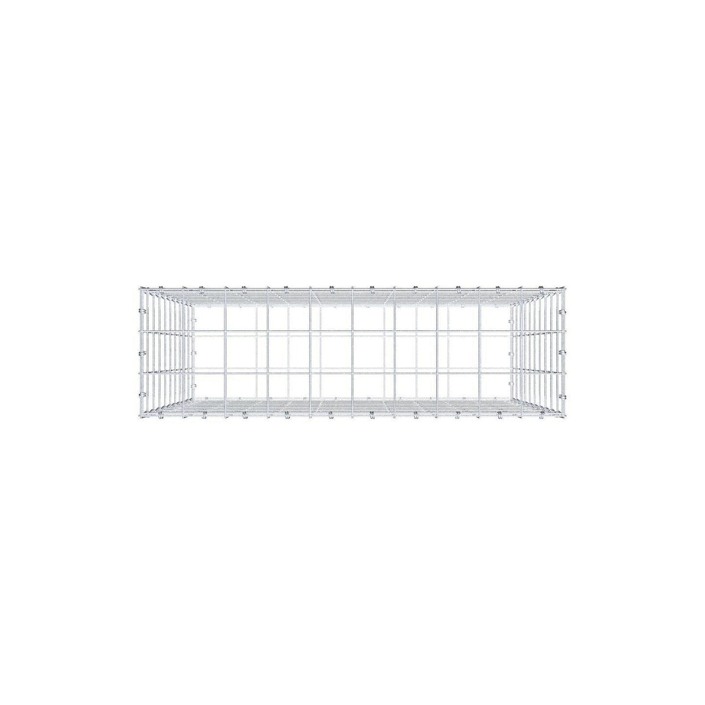 Gabion 100 cm x 100 cm x 30 cm (L x H x D), mesh size 10 x 10 cm, spiral ring