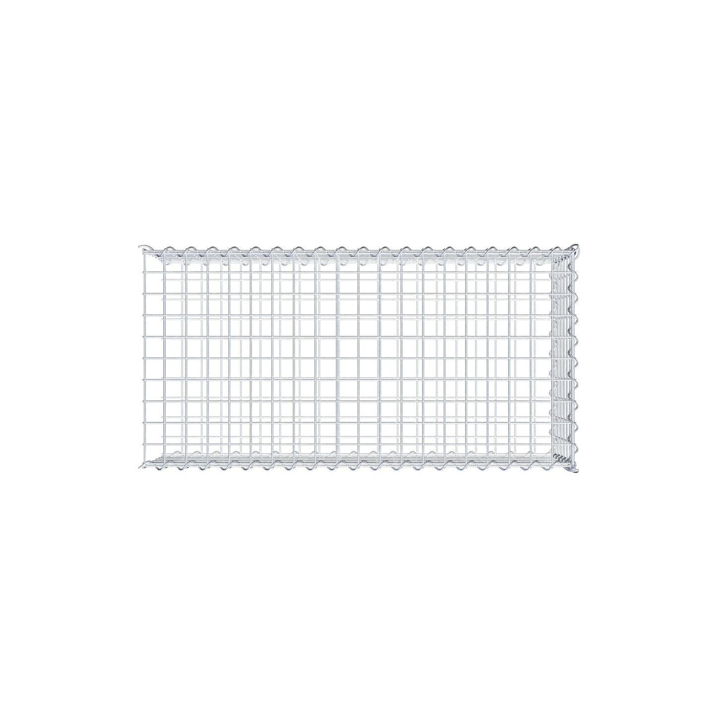 Gabion rapporté type 2 100 cm x 30 cm x 50 cm (L x H x P), mailles 5 cm x 5 cm, spirale