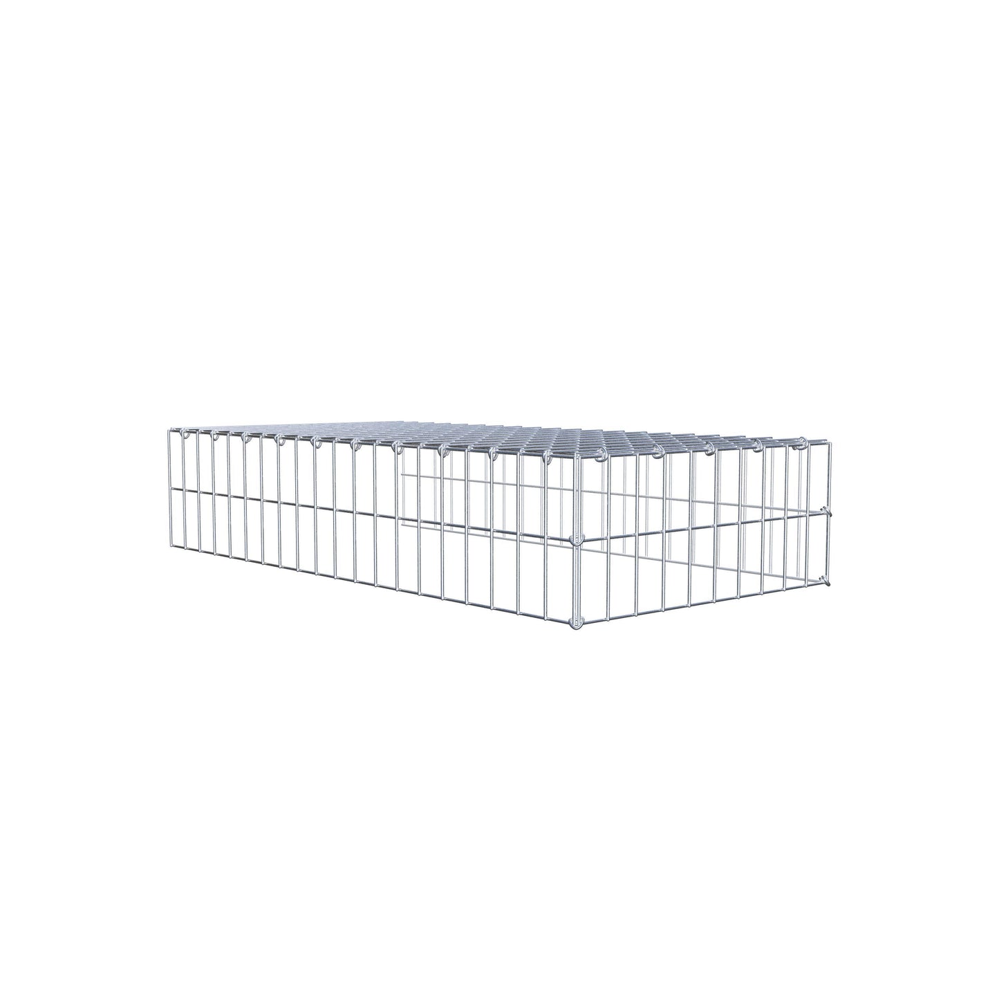 Monteret gabion type 4 100 cm x 20 cm x 50 cm (L x H x D), maskestørrelse 5 cm x 10 cm, C-ring