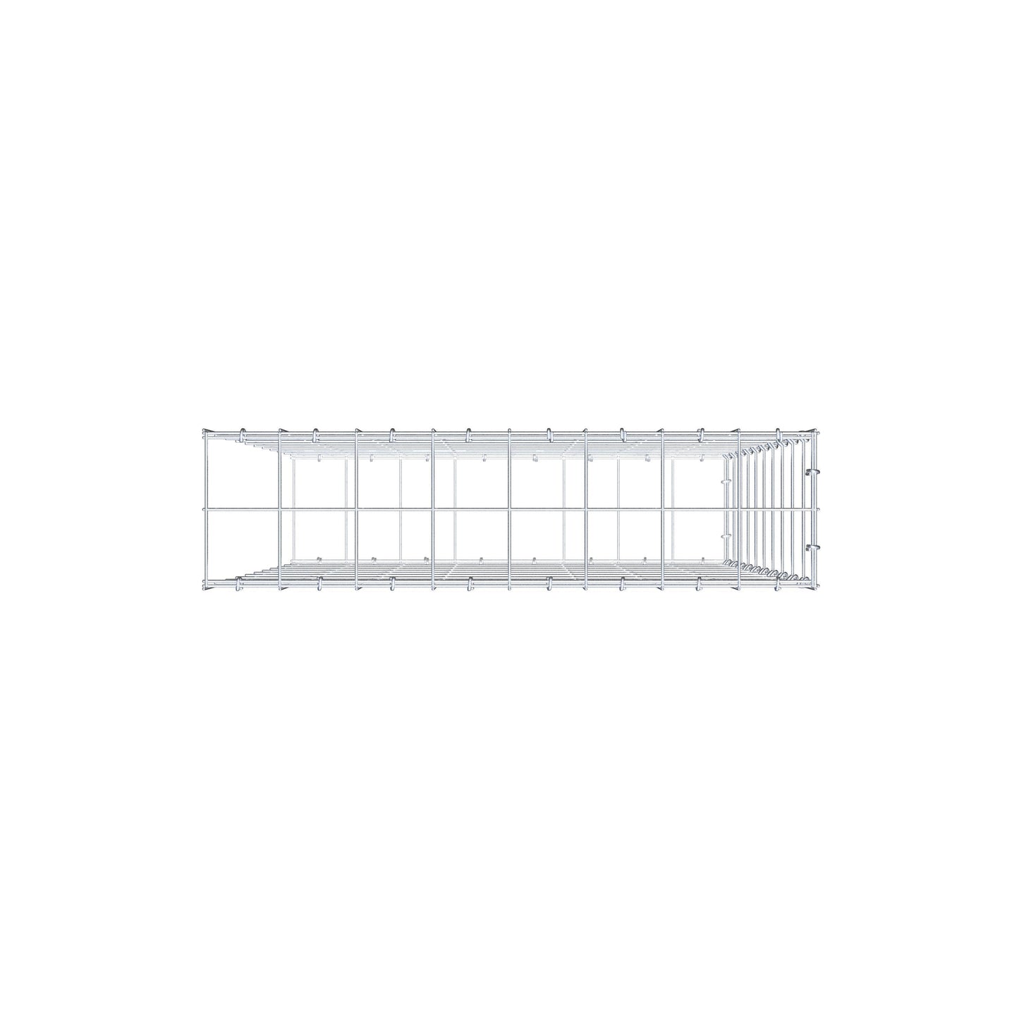 Fourche rapportée type 2 100 cm x 80 cm x 20 cm (L x H x P), mailles 10 cm x 10 cm, anneau en C