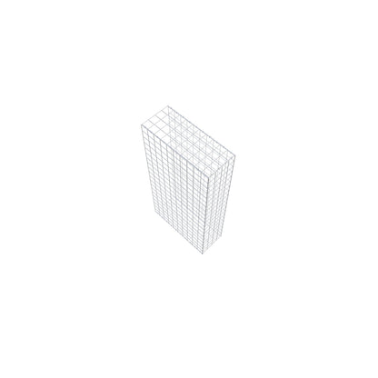 Monteret gabion type 2 200 cm x 100 cm x 40 cm (L x H x D), maskestørrelse 10 cm x 10 cm, C-ring