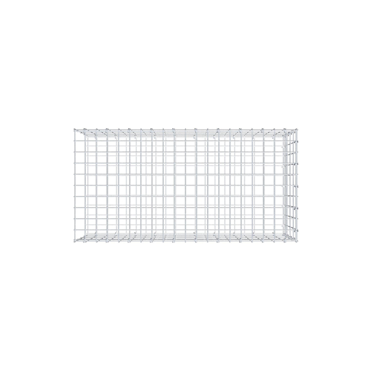 Fourche rapportée type 2 100 cm x 40 cm x 50 cm, mailles 5 cm x 10 cm, anneau en C