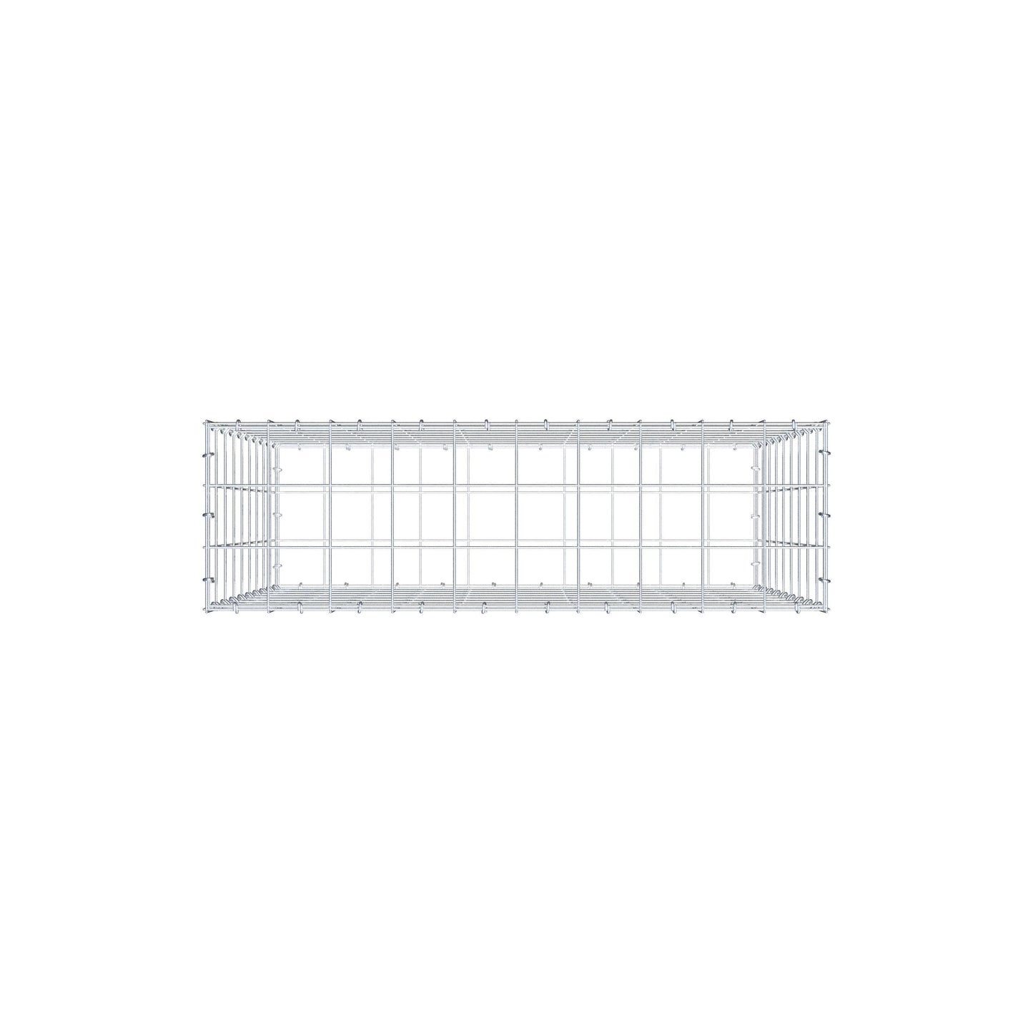 Gabion 100 cm x 90 cm x 30 cm (L x H x D), maskestørrelse 10 cm x 10 cm, C-ring