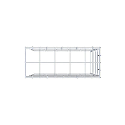 Mounted gabion type 4 50 cm x 50 cm x 20 cm (L x H x D), mesh size 10 cm x 10 cm, C-ring