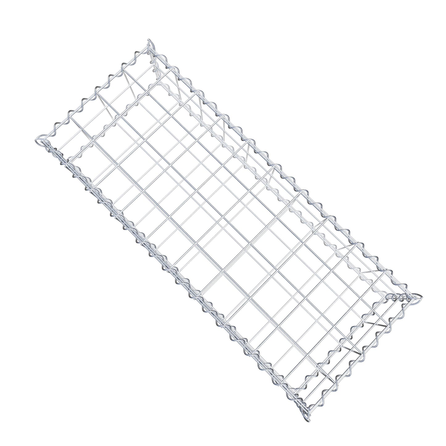 Gabione 100 cm x 20 cm x 40 cm (L x H x T), Maschenweite 10 cm x 10 cm, Spirale