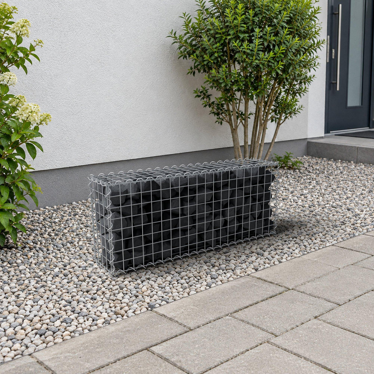 Gabião 100 cm x 40 cm x 20 cm (C x A x P), malhagem 5 cm x 5 cm, espiral