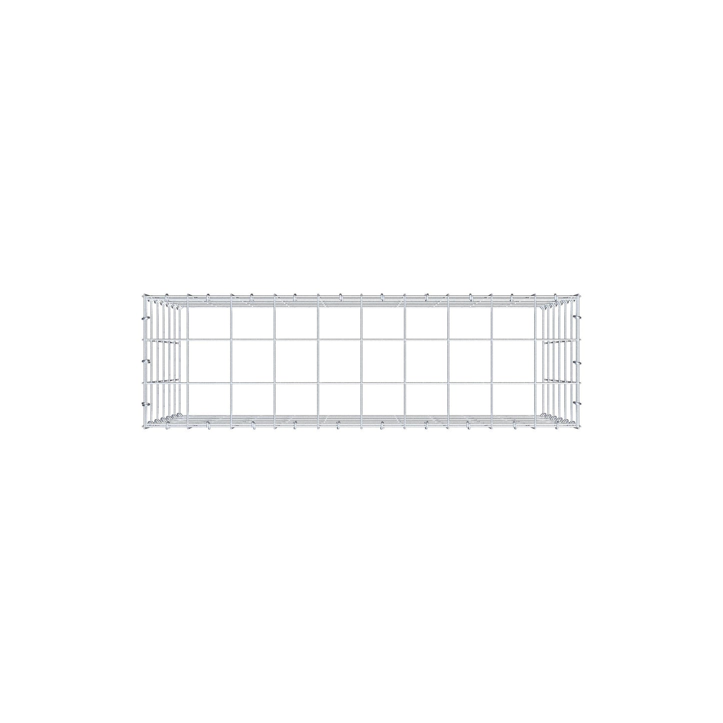 Mounted gabion type 3 100 cm x 60 cm x 30 cm (L x H x D), mesh size 10 cm x 10 cm, C-ring