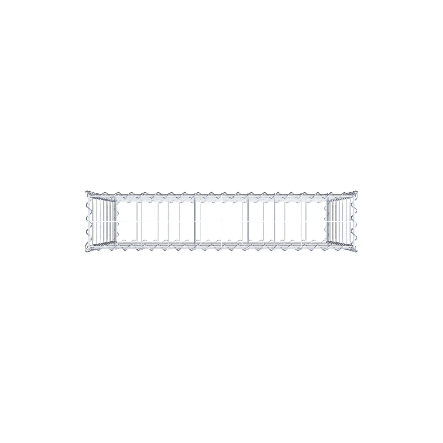Gabião 100 cm x 80 cm x 20 cm (C x A x P), malhagem 10 cm x 10 cm, espiral