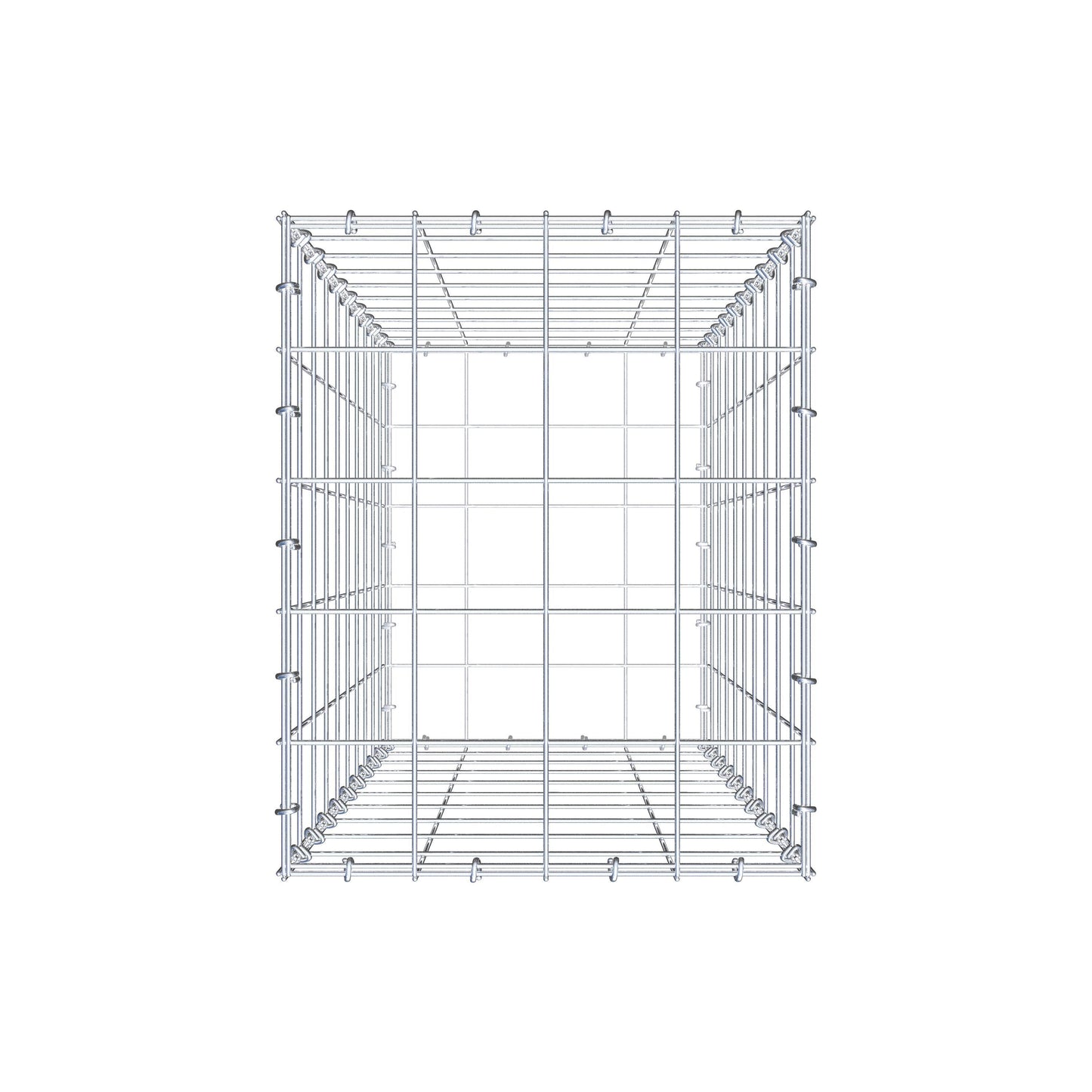 Gabion 100 cm x 40 cm x 50 cm (L x H x P), mailles 10 cm x 10 cm, anneau en C