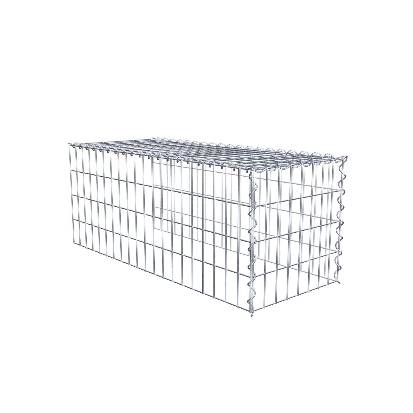 Opvokset gabion type 4 100 cm x 40 cm x 40 cm (L x H x D), maskestørrelse 5 cm x 10 cm, spiral