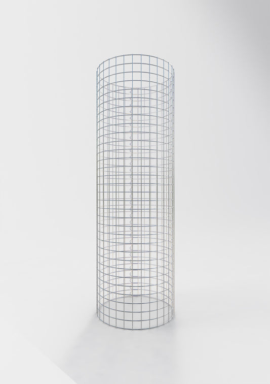 Columna de gaviones redonda 52 cm de diámetro, 160 cm de altura, malla 5 cm x 5 cm