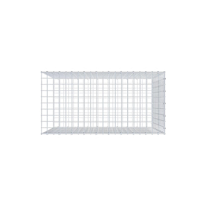 Monteret gabion type 2 100 cm x 80 cm x 50 cm (L x H x D), maskestørrelse 5 cm x 5 cm, C-ring