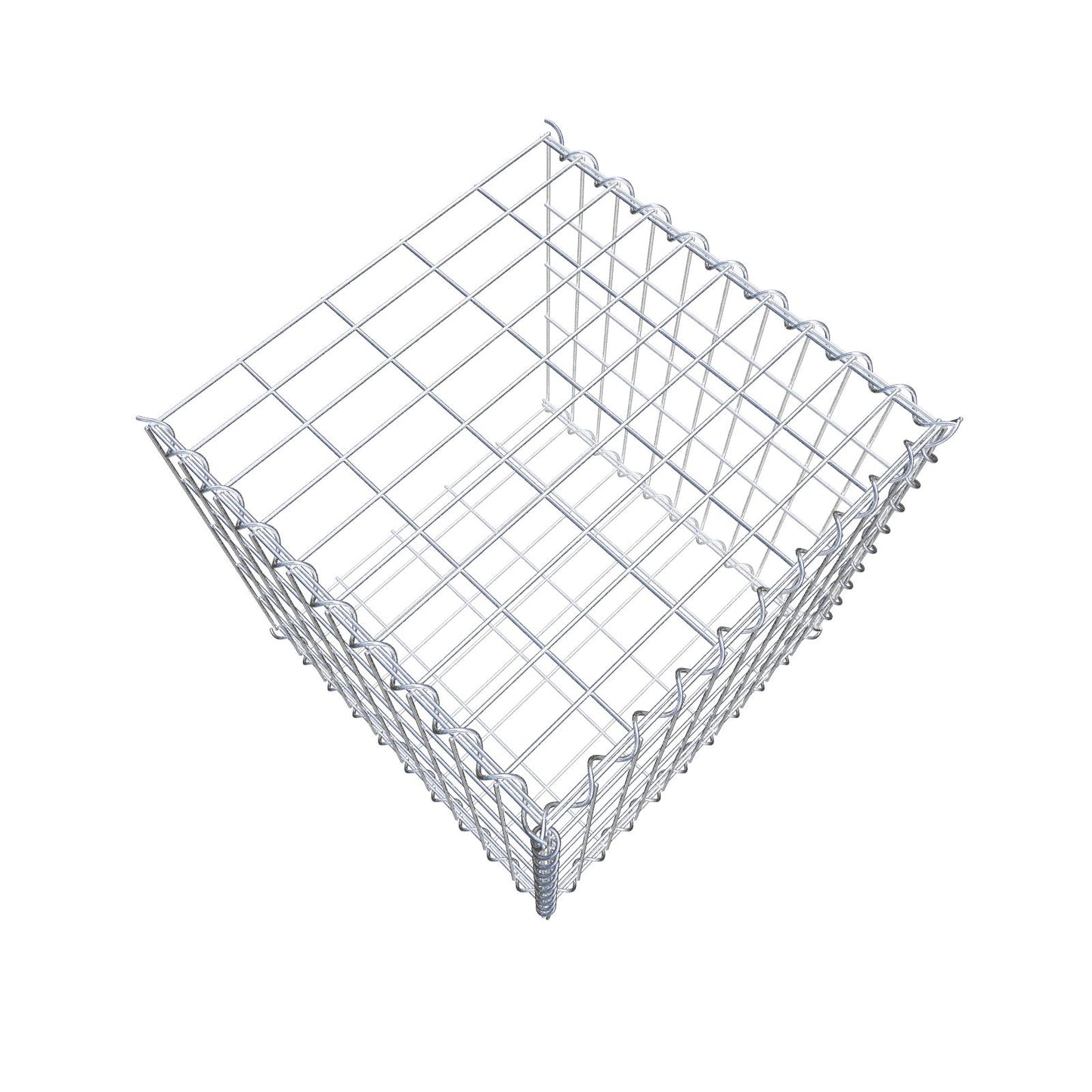 Gabion rapporté type 2 50 cm x 50 cm x 50 cm (L x H x P), mailles 5 cm x 10 cm, spirale